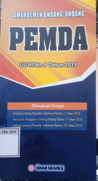 Image of AMANDEMEN UNDNAG-UNDANG PEMDA UU RI NO.9 TAHUN 2019