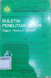 Image of BULETIN PENELITIAN HUTAN (Forest Research Bulletin)