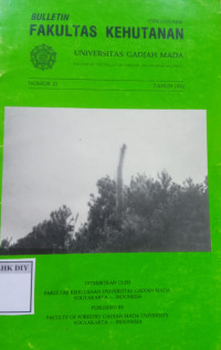 Image of BULLETIN FAKULTAS KEHUTANAN NOMER 21 TAHUN 1992